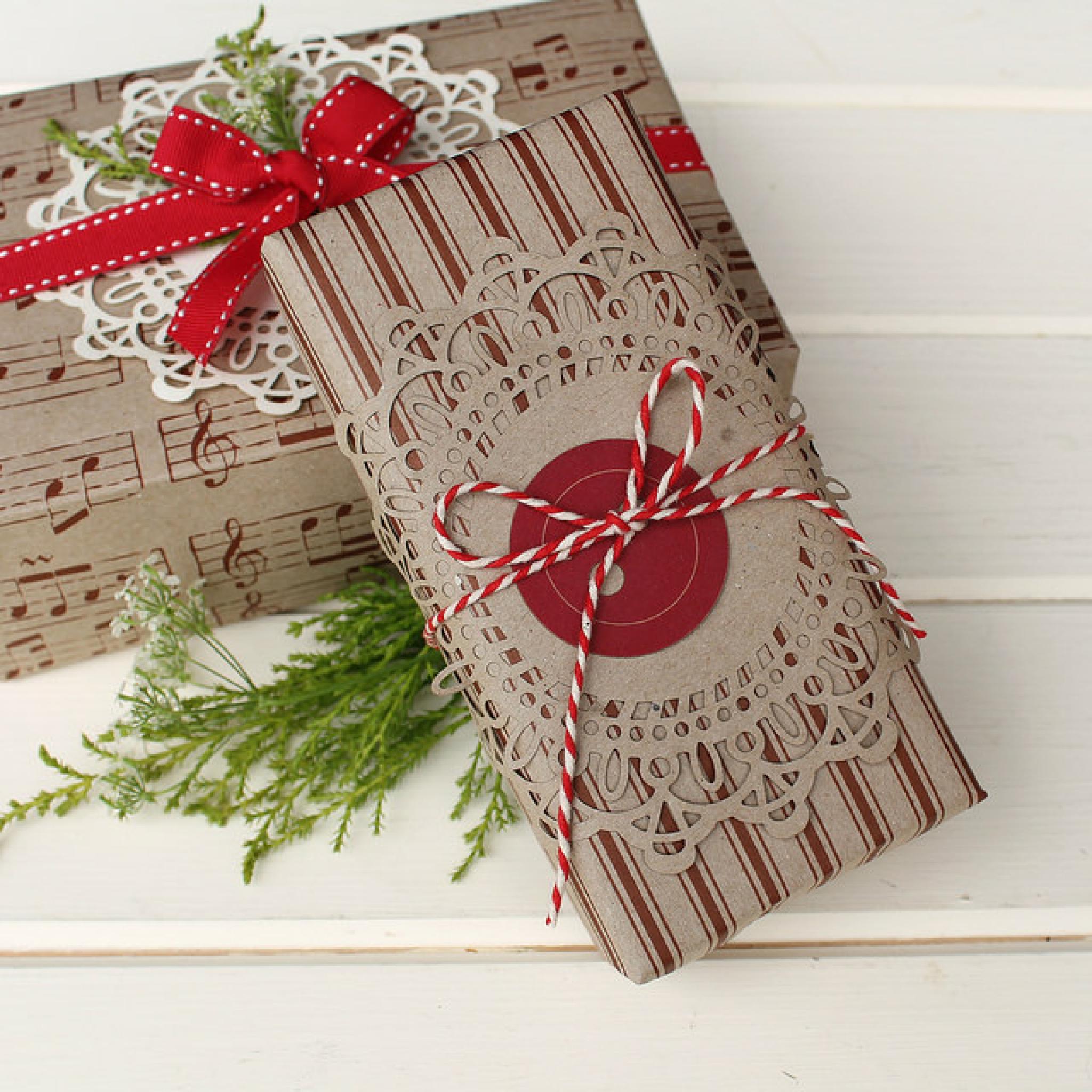 printed brown wrapping paper